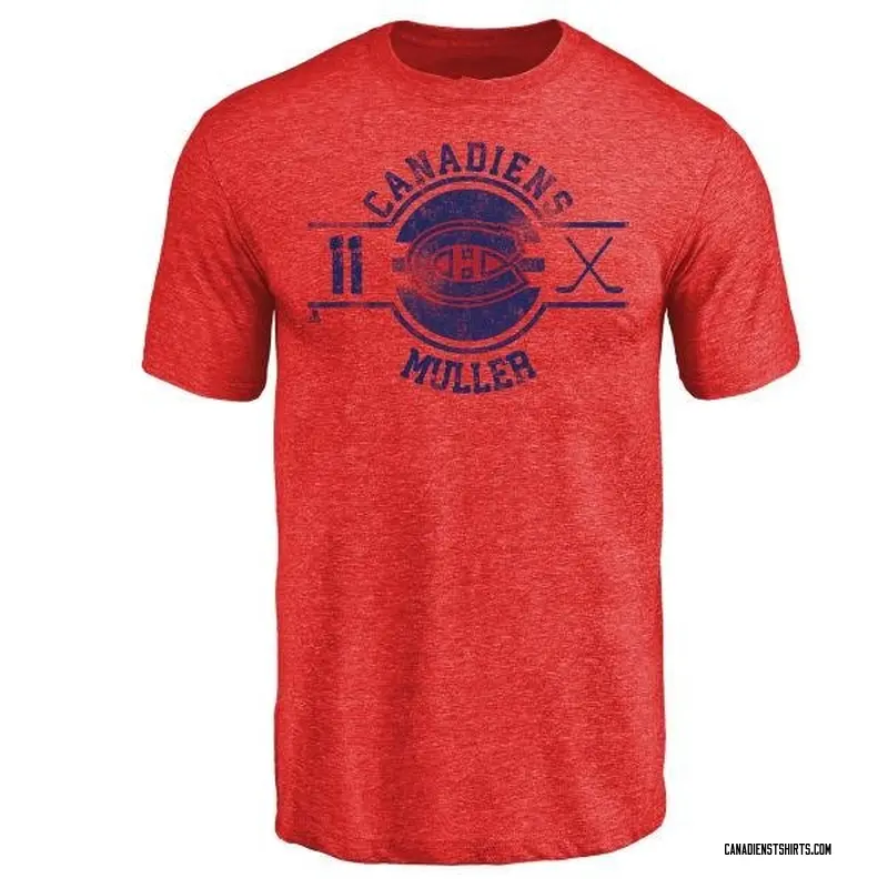 Men's Kirk Muller Montreal Canadiens Insignia Tri-Blend T-Shirt - Red