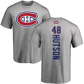 Men's Lane Hutson Montreal Canadiens Backer T-Shirt - Ash