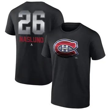 Men's Mats Naslund Montreal Canadiens Black Midnight Mascot Logo T-Shirt