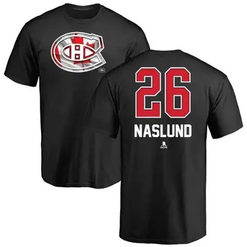 Men's Mats Naslund Montreal Canadiens Name and Number Banner Wave T-Shirt - Black