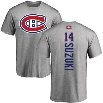 Men's Nick Suzuki Montreal Canadiens Backer T-Shirt - Ash