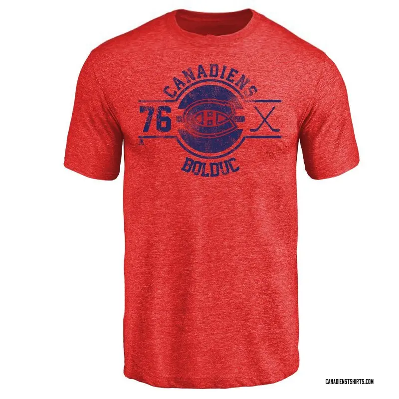 Men's Zack Bolduc Montreal Canadiens Insignia Tri-Blend T-Shirt - Red