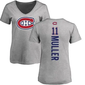 Women's Kirk Muller Montreal Canadiens Backer T-Shirt - Ash