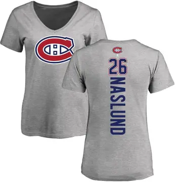Women's Mats Naslund Montreal Canadiens Backer T-Shirt - Ash