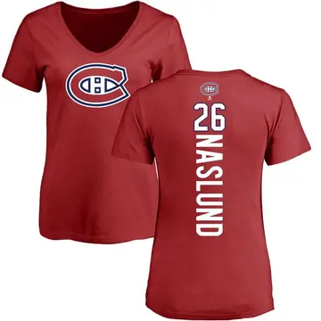 Women's Mats Naslund Montreal Canadiens Backer T-Shirt - Red