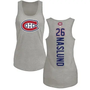 Women's Mats Naslund Montreal Canadiens Backer Tri-Blend Tank Top - Ash