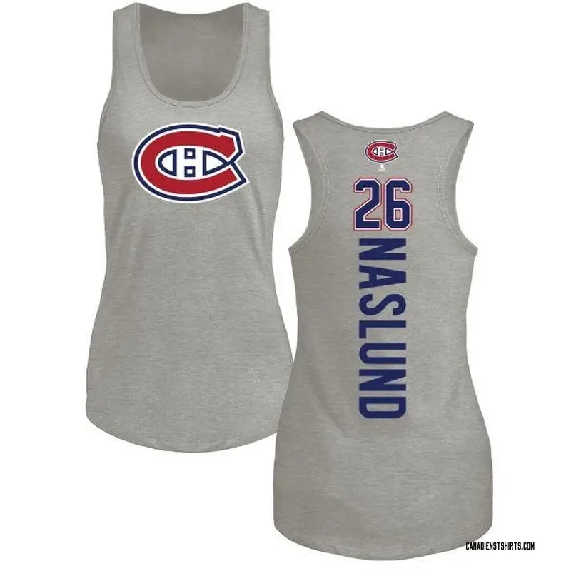 Women's Mats Naslund Montreal Canadiens Backer Tri-Blend Tank Top - Ash