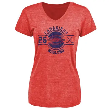 Women's Mats Naslund Montreal Canadiens Insignia Tri-Blend T-Shirt - Red