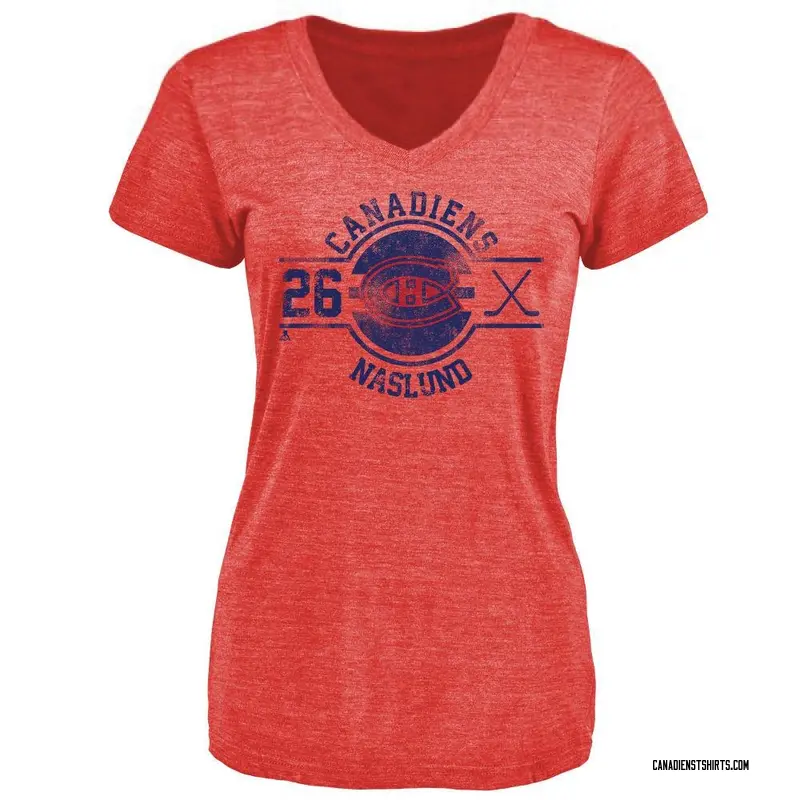 Women's Mats Naslund Montreal Canadiens Insignia Tri-Blend T-Shirt - Red