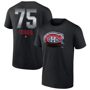 Youth Jakub Dobes Montreal Canadiens Black Midnight Mascot Logo T-Shirt