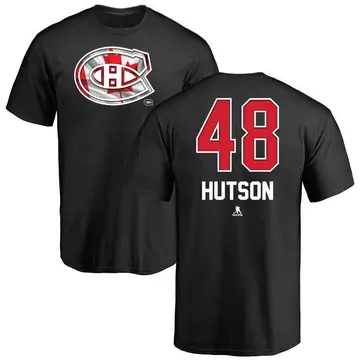 Youth Lane Hutson Montreal Canadiens Name and Number Banner Wave T-Shirt - Black